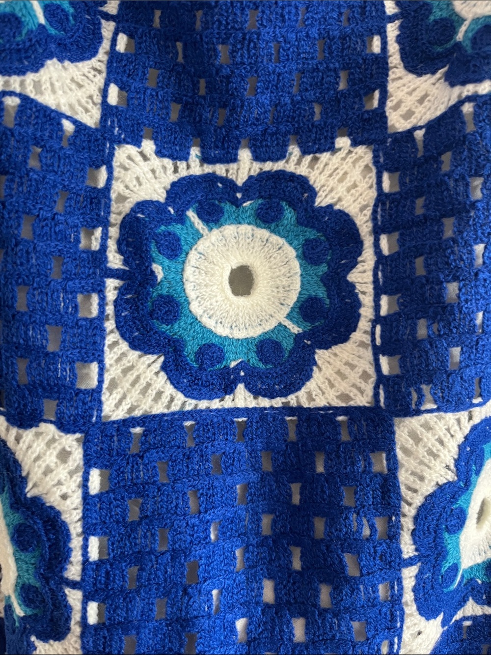 Chelsea & Violet Emily Pond Blue Crochet Dress NWT Size Medium - Picture 2 of 6
